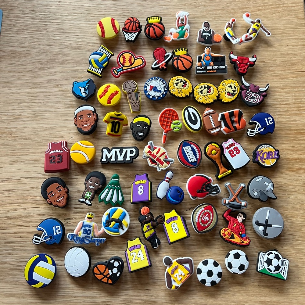 61 Sports Croc Charms assortment